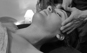 Head massage for tension relief